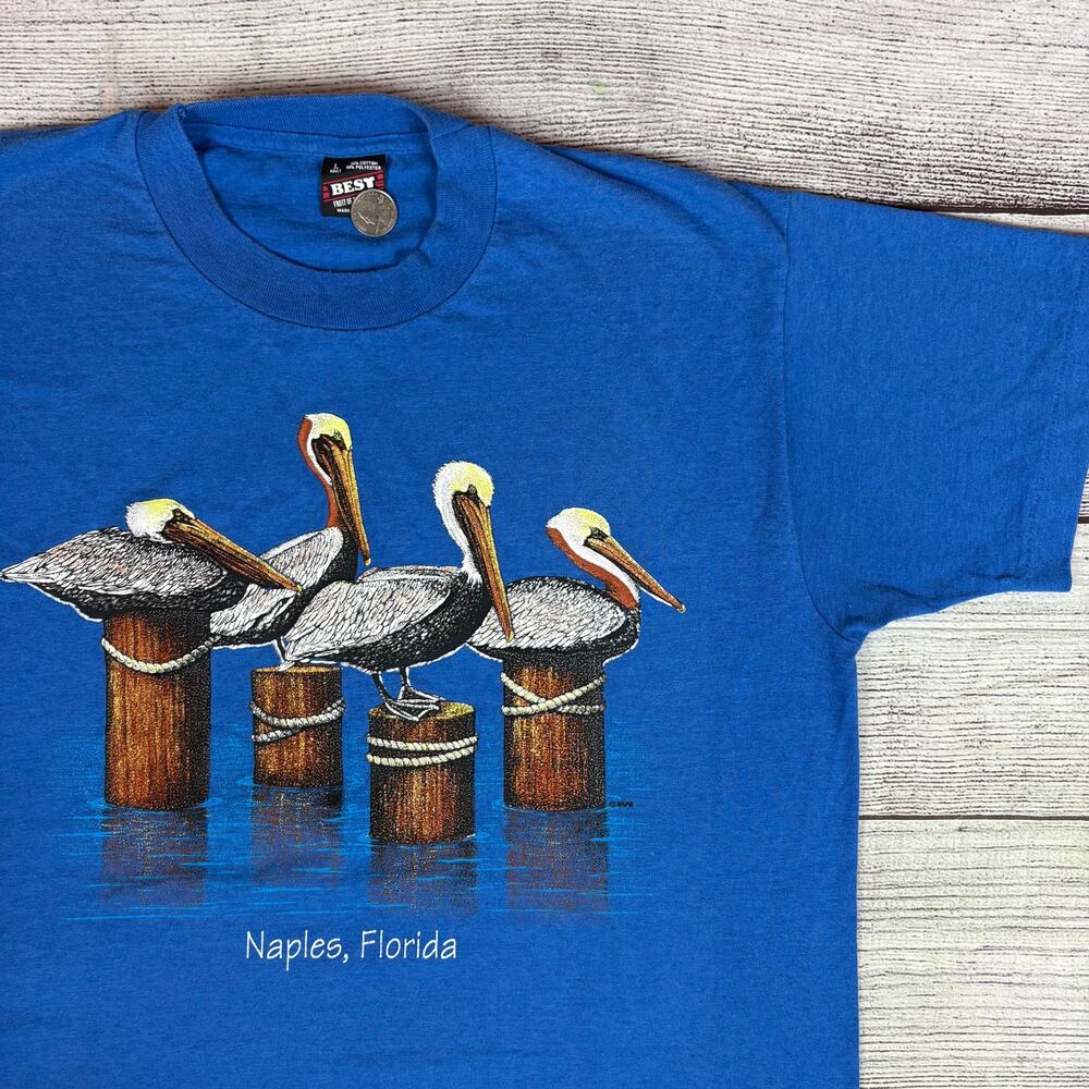 Vintage 1990s Naples, Florida Pelicans / Animal / Nature T-shirt